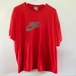 Vintage Nike Check Red and Gray Crew Neck Tee